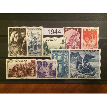 MONACO ANNEE COMPLETE 1944  MNH **