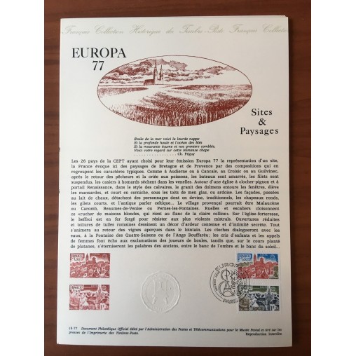 Document Officiel 1928-1929 Europa   1977 num 15-77