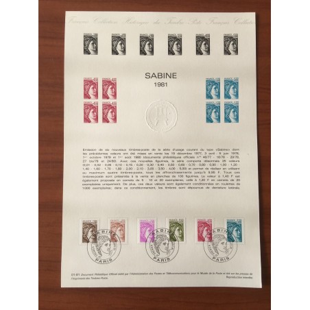 Document Officiel 2118-2123 Sabine  1981 num 01-81