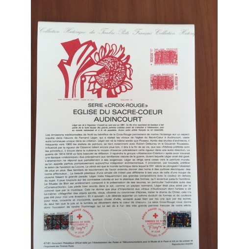 Document Officiel 2175-2176 Croix Rouge Leger  1981 num 47-81