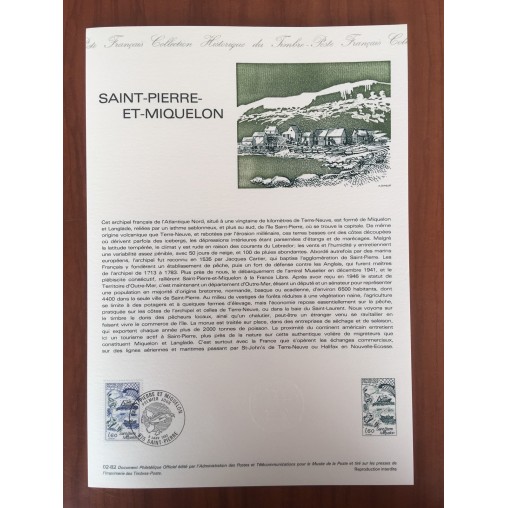 Document Officiel 2193 St Pierre miquelon  1982 num 02-82