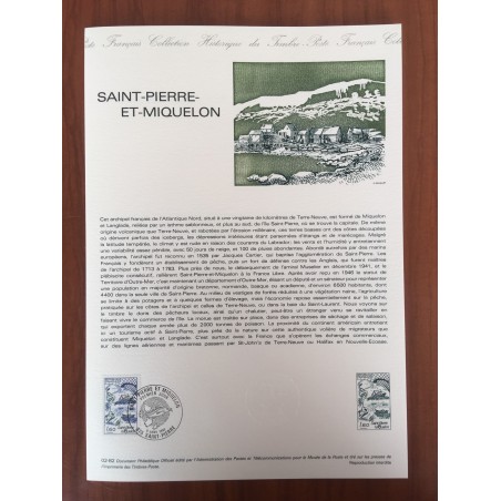 Document Officiel 2193 St Pierre miquelon  1982 num 02-82