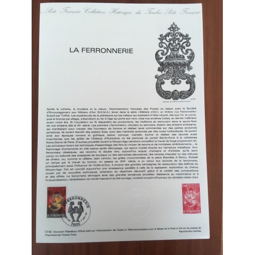 Document Officiel 2206 Ferronnerie  1982 num 13-82