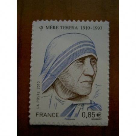 France Autoadhésifs Yvert num 468 Mere Teresa Annee 2010