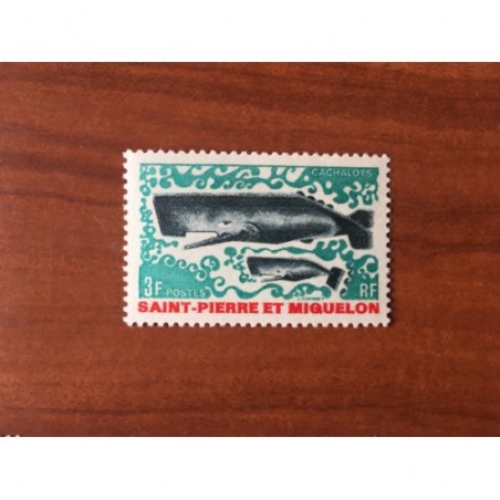 Saint Pierre et Miquelon 392 ** MNH Cachalot année 1969