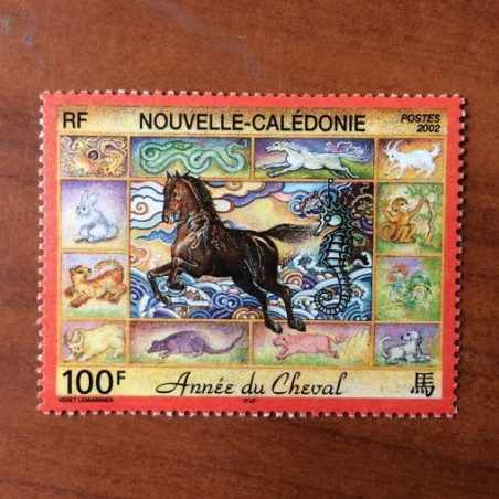 NOUVELLE CALEDONIE Num 863 ** MNH ANNEE 2002 Chine Horoscope  Cheval