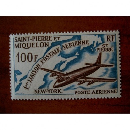 Saint Pierre et miquelon num PA 31 ** MNH en 1964 Premiere liaison postale avion