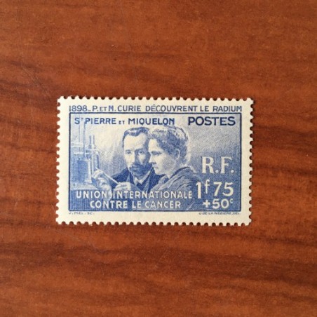 Saint Pierre et Miquelon 166 ** MNH Pierre et Marie Curie année 1938