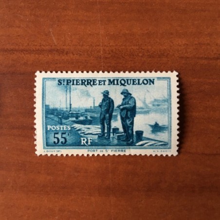 Saint Pierre et Miquelon 178 ** MNH Port de Saint Pierre année 1938