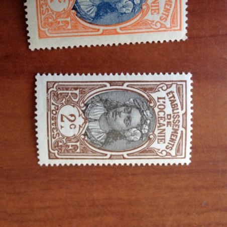 OCEANIE num Yvert 22 ** MNH Tahitienne  annee 1913