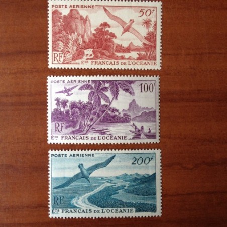 OCEANIE num Yvert PA 26-28 ** MNH Vues annee 1948