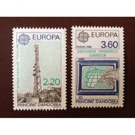 Andorre 369-370 ** MNH Europa Année 1988