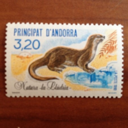 Andorre 394 ** MNH Loutre Année 1990