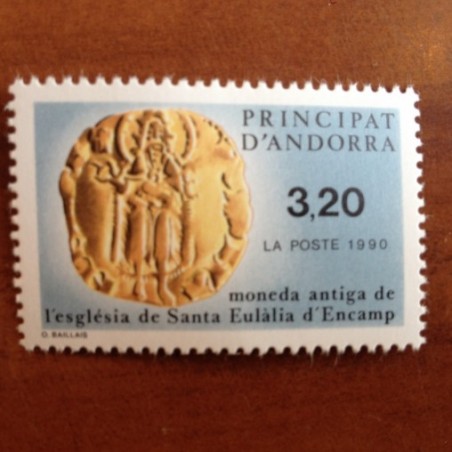 Andorre 397 ** MNH Pièce de monnaie Année 1990