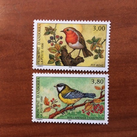 Andorre 470-471 ** MNH Oiseau Année 1996