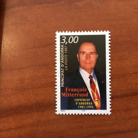 Andorre 484 ** MNH François Mitterand Année 1997