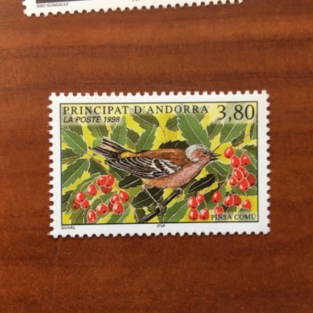 Andorre 501 ** MNH Oiseau Pinson Année 1998