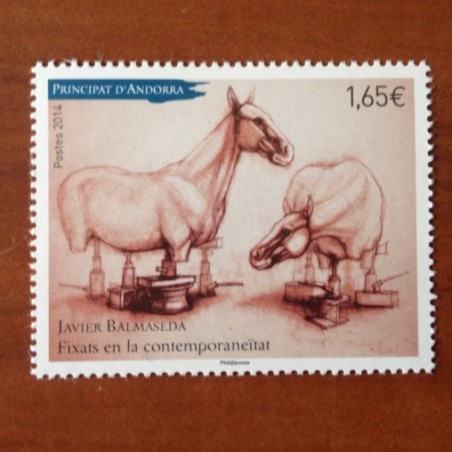 Andorre 755 ** MNH Cheval Tableau Balmaseda Année 2014