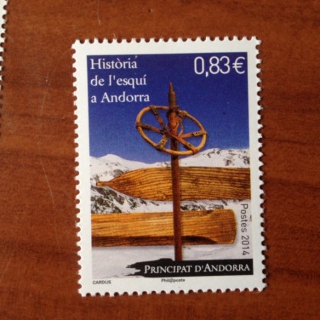 Andorre 760 ** MNH Ski Année 2014