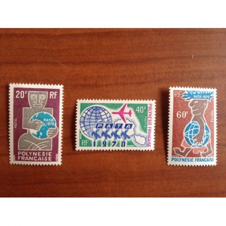 POLYNESIE NUM 77-79 ** MNH PATA ANNEE 1970