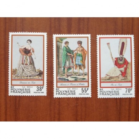 POLYNESIE NUM 238-240 ** MNH Folklore Polynesie ANNEE 1985