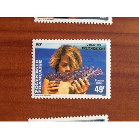 POLYNESIE NUM 250 ** MNH Visage Polynesie ANNEE 1986