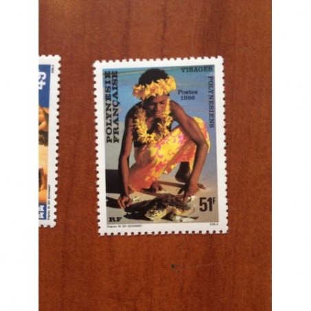 POLYNESIE NUM 251 ** MNH Visage Polynesie ANNEE 1986