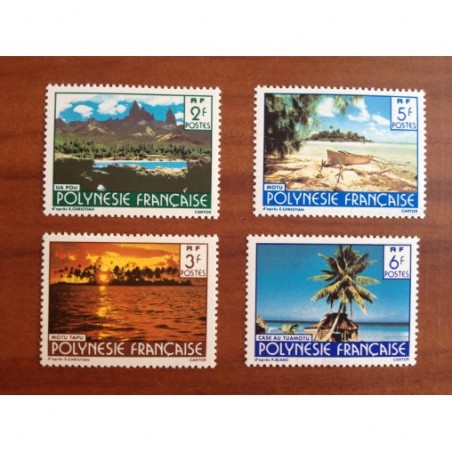 POLYNESIE NUM 252-256 ** MNH Paysage ANNEE 1986