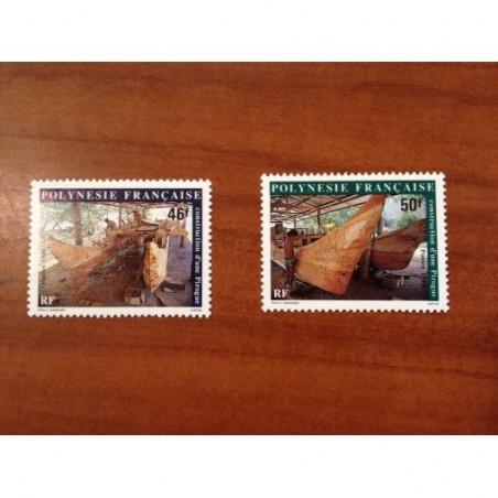 POLYNESIE NUM 266-267 ** MNH Piroque ANNEE 1986