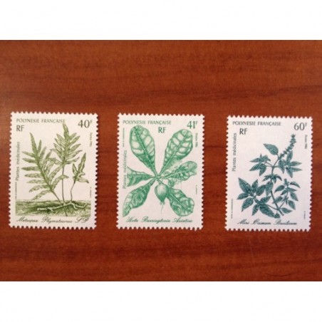 POLYNESIE NUM 268-270 ** MNH Flore medecine ANNEE 1986