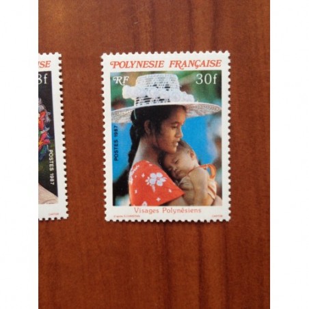 POLYNESIE NUM 273 ** MNH Visage ANNEE 1987