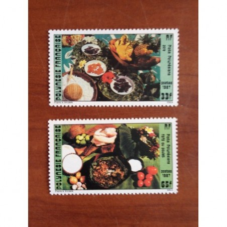 POLYNESIE NUM 278-279 ** MNH Cuisine ANNEE 1987