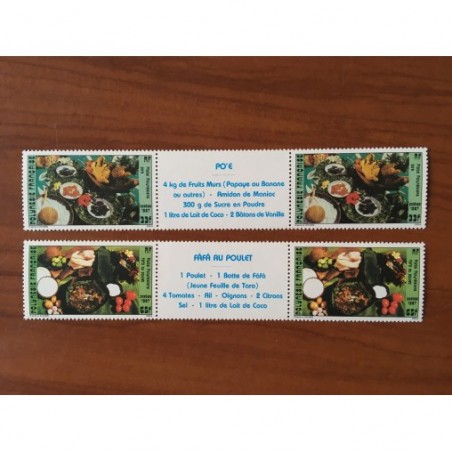 POLYNESIE NUM 278A-279A ** MNH Cuisine ANNEE 1987