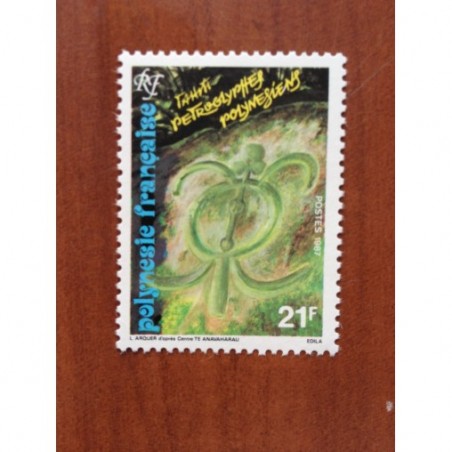 POLYNESIE NUM 281 ** MNH Petroglyphe ANNEE 1987