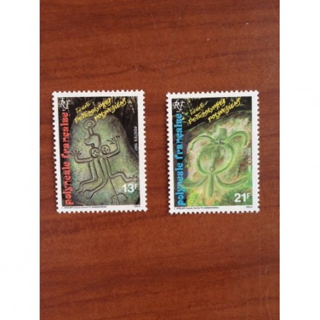 POLYNESIE NUM 280-281 ** MNH Petroglyphe ANNEE 1987