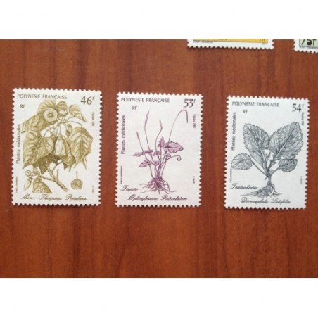 POLYNESIE NUM 285-287 ** MNH Flore medecine ANNEE 1987