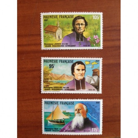 POLYNESIE NUM 292-294 ** MNH Missionnaire ANNEE 1987