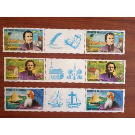 POLYNESIE NUM 292A-294A ** MNH Missionnaire ANNEE 1987