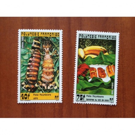 POLYNESIE NUM 295-296 ** MNH Cuisine ANNEE 1988