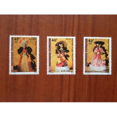 POLYNESIE NUM 307-309 ** MNH Folklore ANNEE 1988