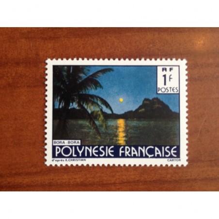 POLYNESIE NUM 373A ** MNH Paysage nom plus grand ANNEE 1991