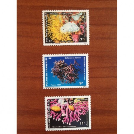 POLYNESIE NUM 376-378 ** MNH Faune ANNEE 1991