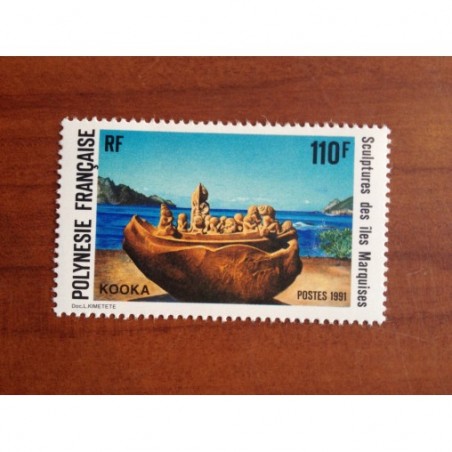 POLYNESIE NUM 388 ** MNH Sculpture ANNEE 1991