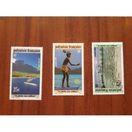 POLYNESIE NUM 390-392 ** MNH Peche ANNEE 1991