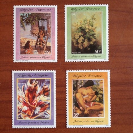 POLYNESIE NUM 422-425 ** MNH Tableau ANNEE 1992