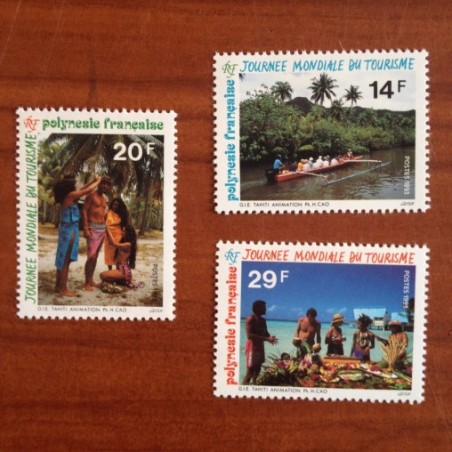 POLYNESIE NUM 440-442 ** MNH Tourisme ANNEE 1993