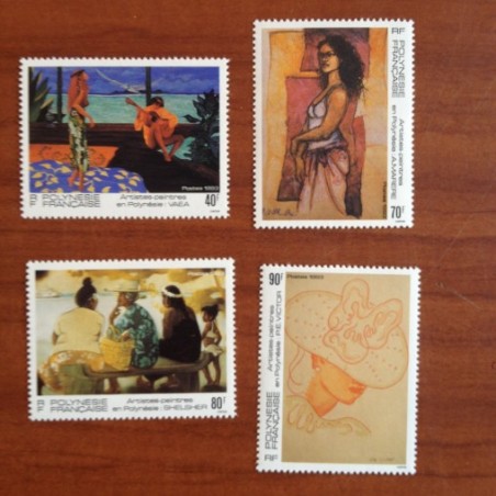 POLYNESIE NUM 445-448 ** MNH Tableau la Femme ANNEE 1993