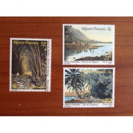 POLYNESIE NUM 459-461 ** MNH Tahiti autrefois ANNEE 1994