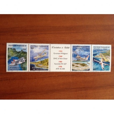 POLYNESIE NUM 556-559 ** MNH Aviation DHC ATR FH ANNEE 1998