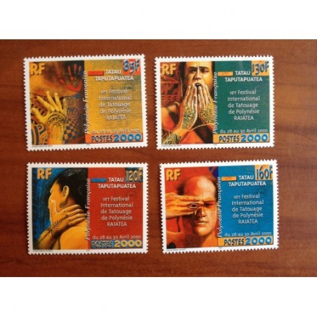 POLYNESIE NUM 614-617 ** MNH Tatouage ANNEE 2000